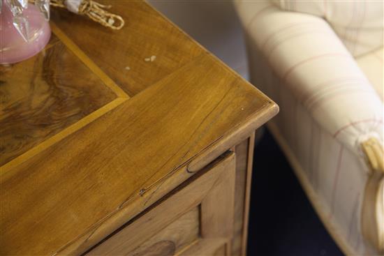 A late 18th / early 19th century Swiss walnut commode, W.4ft 1in.